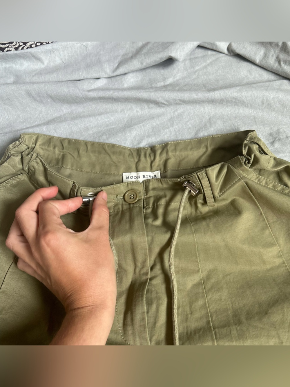ASOS Cargo Barrel Pants in Olive Green - Picture 3 of 11